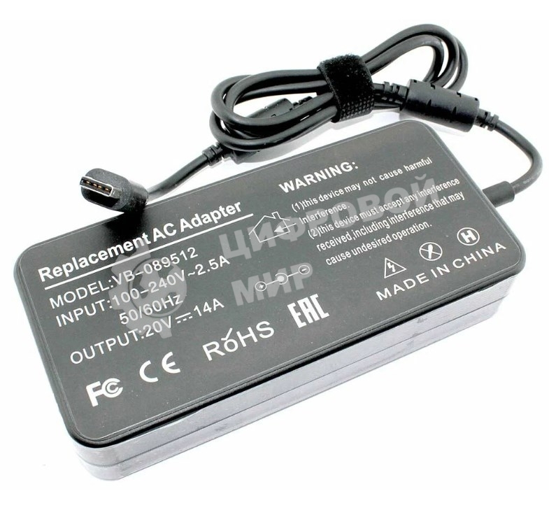 Блок питания (сетевой адаптер) для ноутбуков MSI 20V 14A 280W (A18-280P1A), OEM