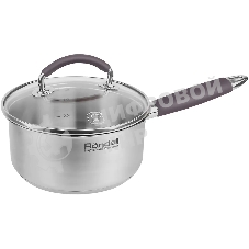 Ковш Rondell Akzent RDS-1386, 1.3 л, с крышкой, стальной