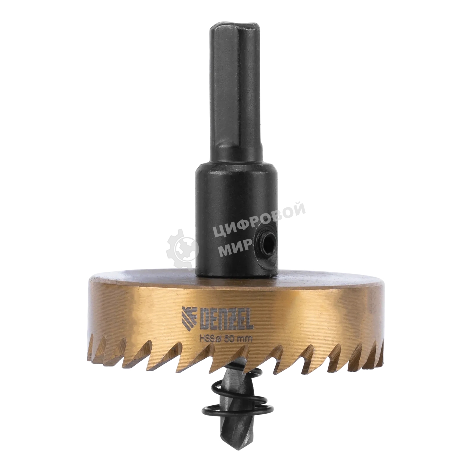 Коронка по металлу Denzel HSS, 50 мм, нитридтитановое покрытие