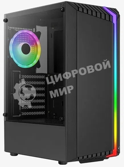 Корпус ATX AeroCool Bionic-G-BK-v2 4710562758672 черный, без БП, 2*USB 3.0, USB 2.0, HD Audio