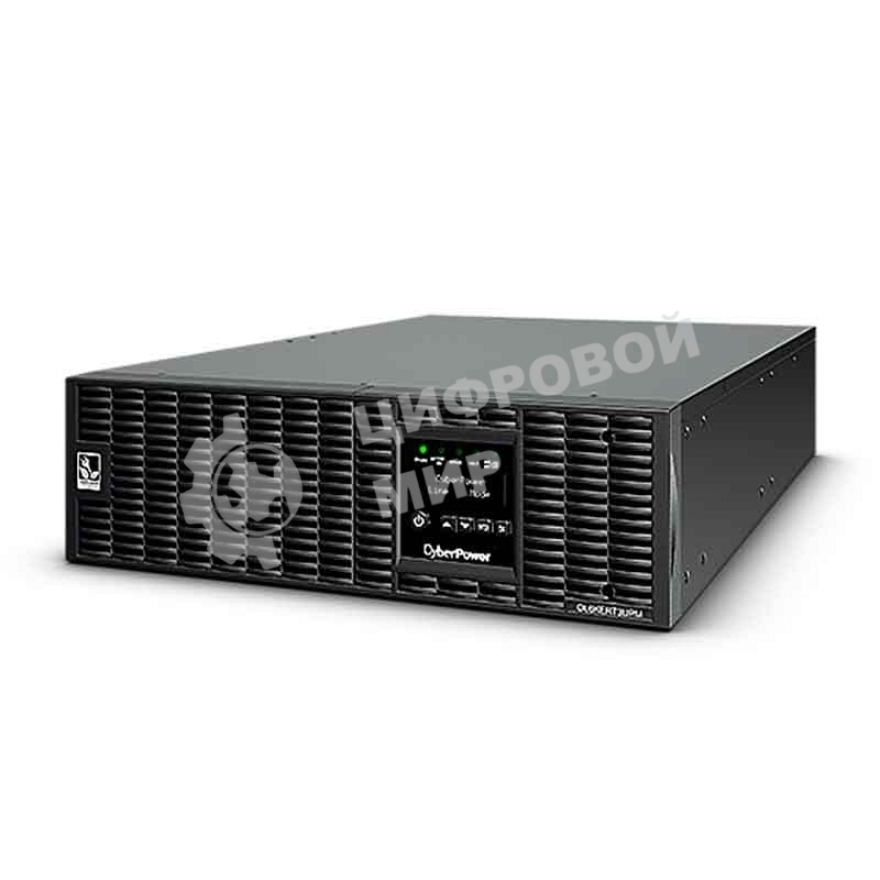 Источник бесперебойного питания CyberPower OL6KERT3UPM/6000 ВА/6000 Вт/2 х IEC 320 C19 (компьютерная), 8 х IEC 320 C13 (компьютерная), клеммная колодка