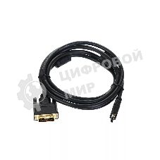 Кабель HDMI to DVI-D (19M -25M) 2м, TV-COM, 2 фильтра LCG135F-2M
