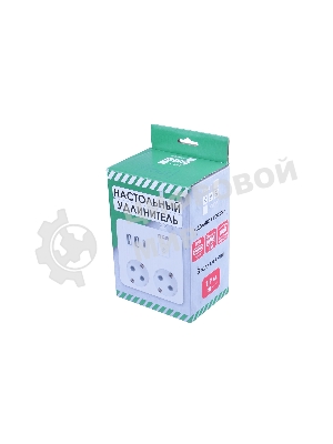 Бытовой удлинитель PowerCube, 2 р с/з вык.,3USB, 3500 Вт, 16А, 1.9 м, 3x1,0 (белый) квадрат