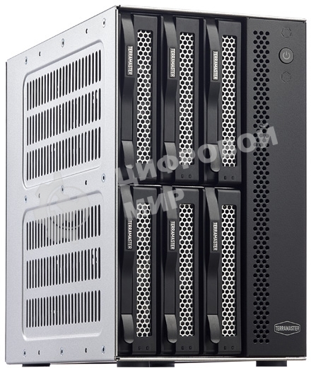 Сетевое хранилище TerraMaster D6-320 DAS tower/JBOD,RAID0,1/up to 2 SATA(3,5' or 2,5')/1xUSB3.2 Type-C gen2/1xPS/1YW