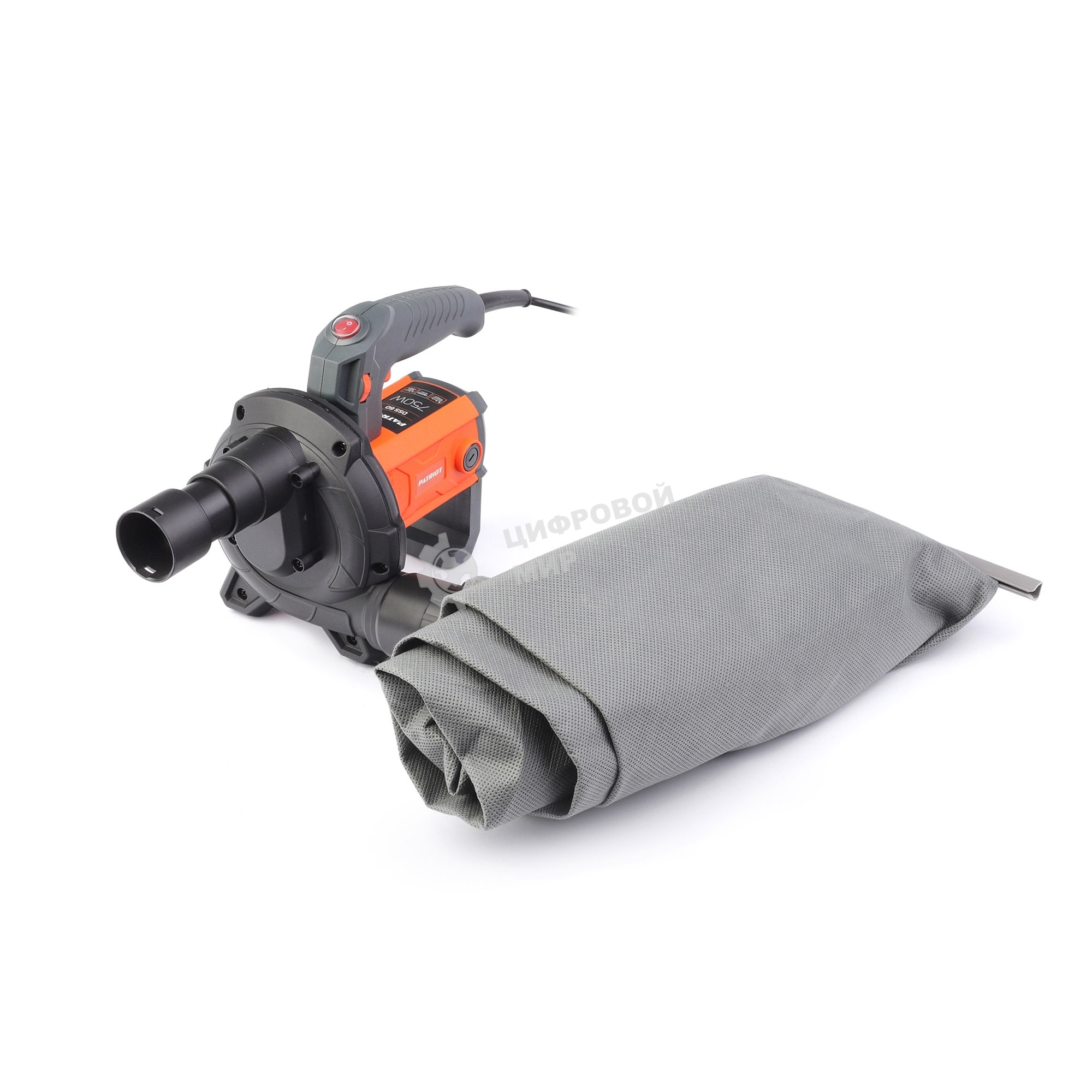 Система удаления пыли и стружки PATRIOT DSS-60 Expert, 750 Вт., мешок 60 л, совместима с шлангами диам. 32мм, компактная, 2,2 кг, кейс