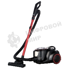 Пылесос Bosch BGS41POW1 черный/красный, 350/700 Вт, уборка сухая, пылесборник контейнер 2.4 л