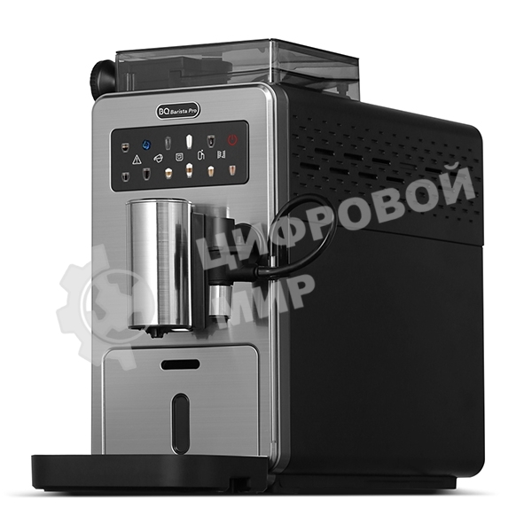 Кофемашина автоматическая BQ CM9003 серебристый/черный, исп. кофе - зерновой, 2 л, 1450 Вт, 15 бар