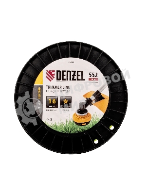 Леска для триммера Denzel звезда, 1,6мм х 552м, на DIN катушке FLEX CORD