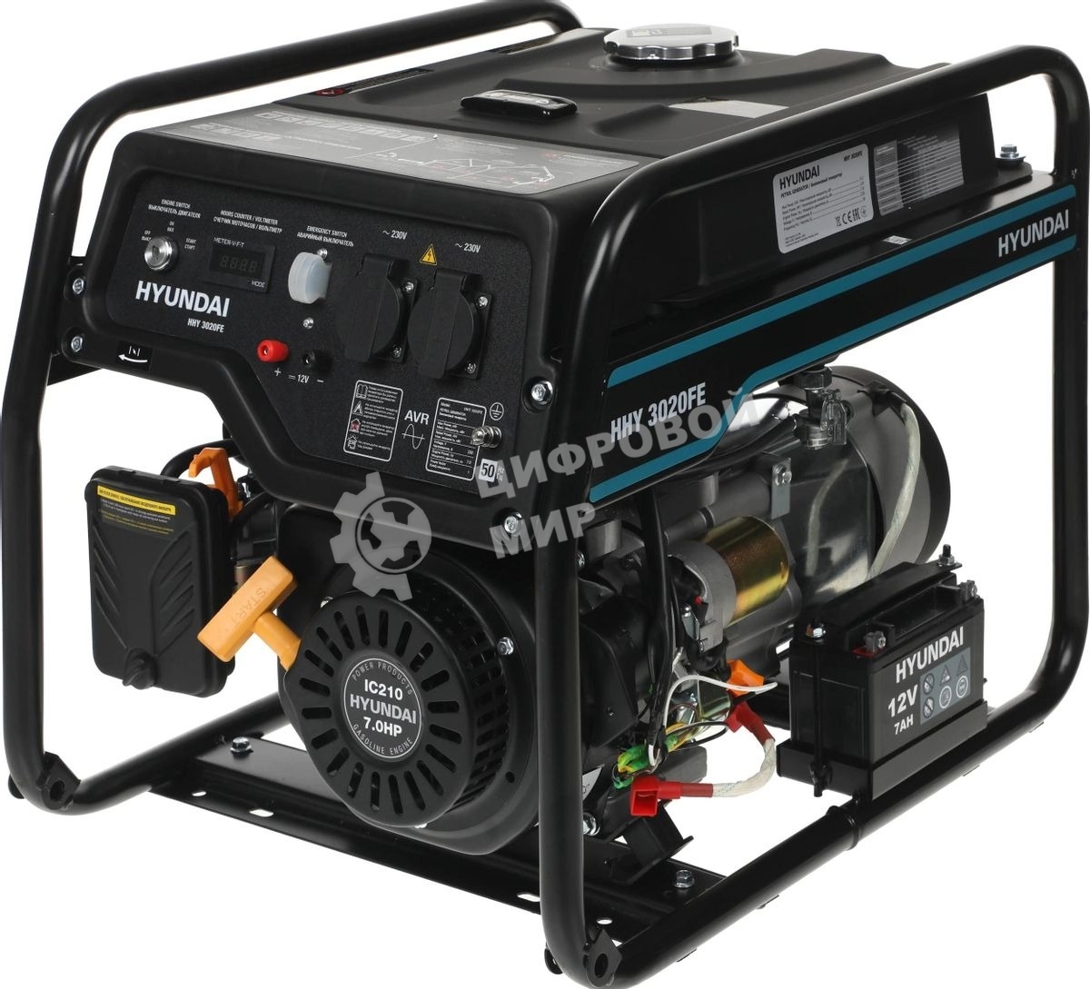 Электрогенератор бензиновый Hyundai HHY 3020FE, 3.1 кВт, 69 дБ, 49 кг