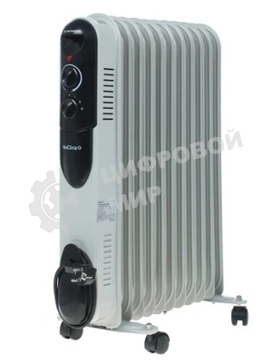 Обогреватель масляный Neoclima NC 9311, белый/черный, 2500 Вт, 25 м2, термостат