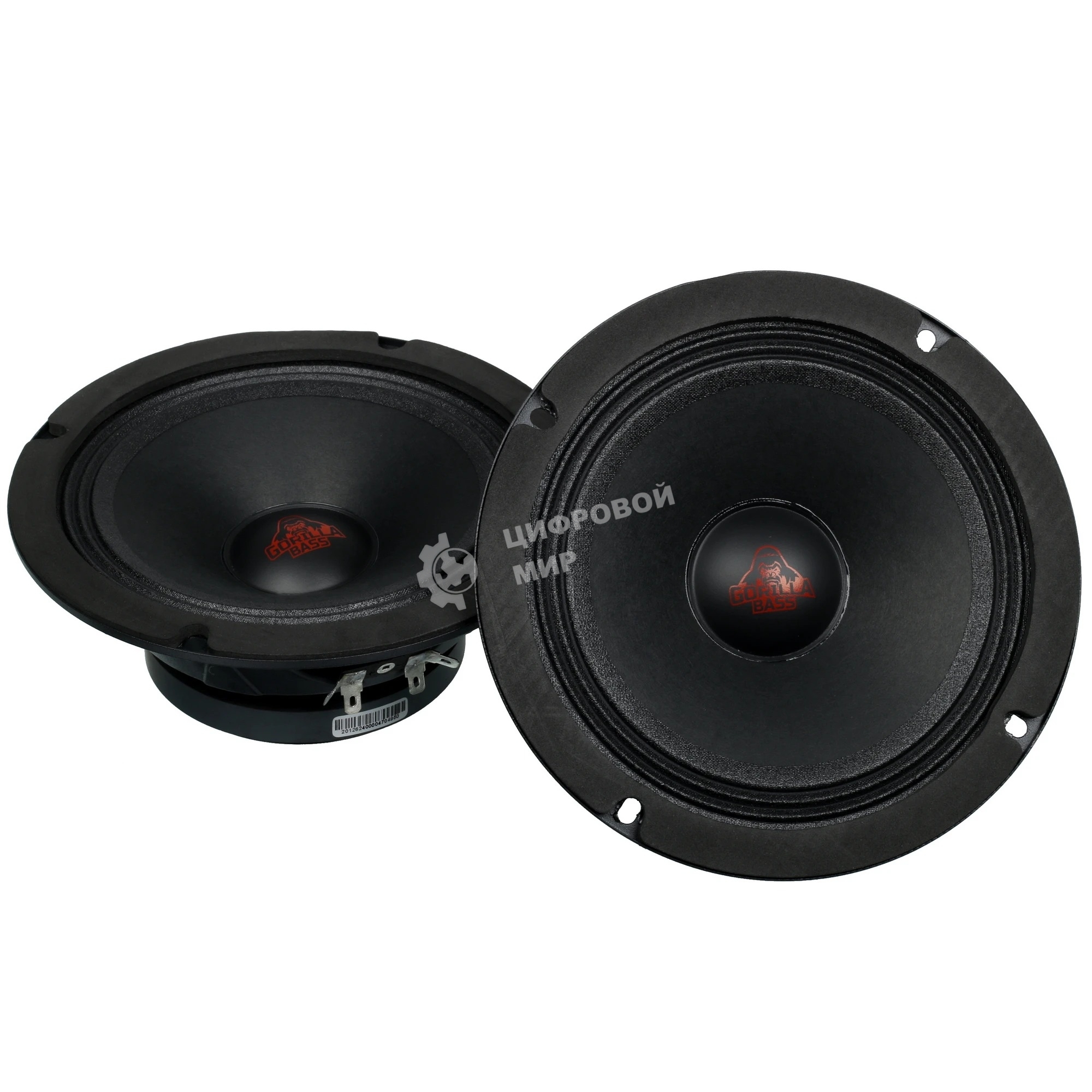 Колонки автомобильные Kicx Gorilla Bass GBL65 200Вт 90дБ 4Ом 16см (6.5дюйм) (ком.:2кол.) широкополосные однополосные