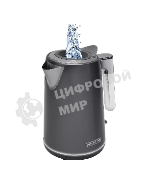 Чайник электрический Polaris PWK-1746СA серый, 1.7 л, ВЕРХ. ЗАЛИВ, нерж.