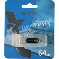 Флешка USB Netac U278 (NT03U278N-128G-32PN), 128Gb, USB 3.0, R/W 110/45, серебристый/черный