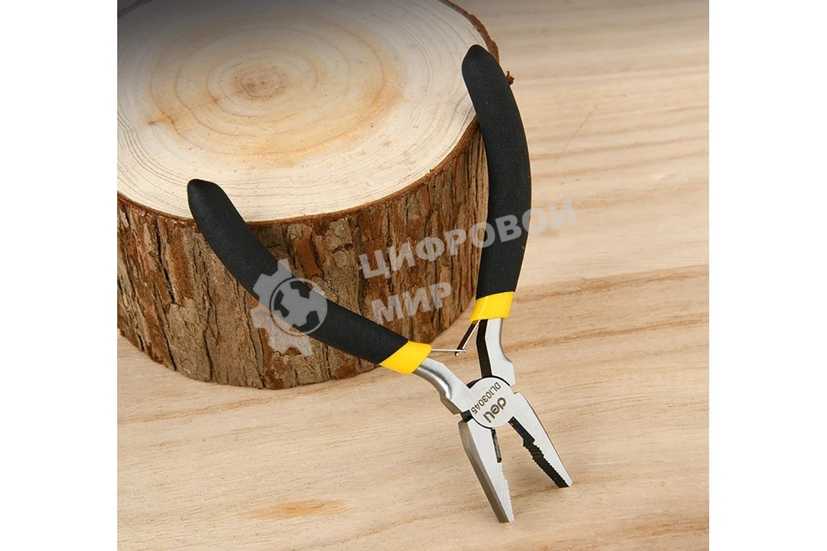 Мини-плоскогубцы Deli DL103045 115 мм, прорезиненная рукоять