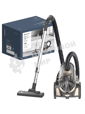 Пылесос Eurostek EVC-3002 черный/бежевый, 400/2200 Вт, уборка сухая, пылесборник контейнер 2.5 л