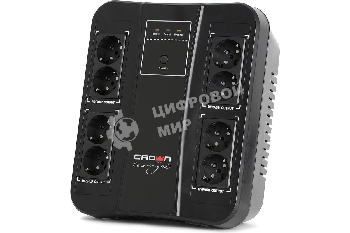Источник бесперебойного питания Crown CMUS-295 EURO SMART/1000 ВА/600 Вт/8 х CEE 7 (евророзетка)