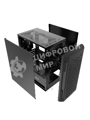 Компьютерный корпус Powercase Mistral Micro Z2B SI, Non Window, Mesh, 2x 120мм fan, черный, mATX (CMIMZB-F2SI)