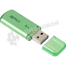 Флешка USB R/W Silicon Power R/W 8Gb Helios 101 SP008Gb,UF2101V1N USB 2.0 зеленый
