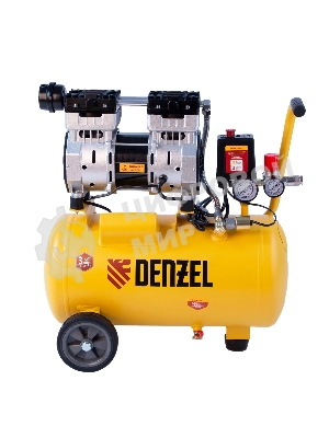 Компрессор Denzel DLS950/24 безмаслянный малошумный 950 Вт, 165 л/мин,ресивер 24 л