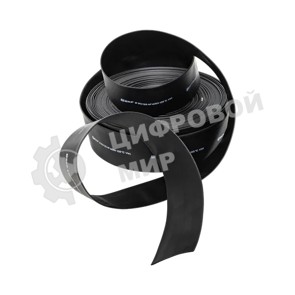 Трубка термоусаживаемая ТУТ нг 50/25 черная рулон EKF PROxima