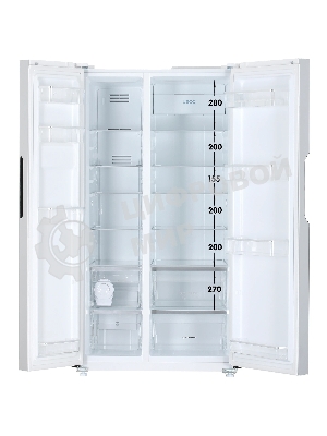Холодильник Maunfeld MFF177NFW белый глянец двухкамерный 263/170л морозилка сбоку, No Frost, Side by Side