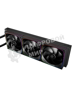 Система жидкостного охлаждения Thermalright Frozen Horizon 360 Digital (360мм, LED temp., Black, ARGB/Fans: 3x120мм, 68.9CFM, 28.2dBA, 2000RPM/Pump height 53.2мм, Rad thickness 27мм/S: 1700, 1200, 1851, 115X, AM5, AM4)