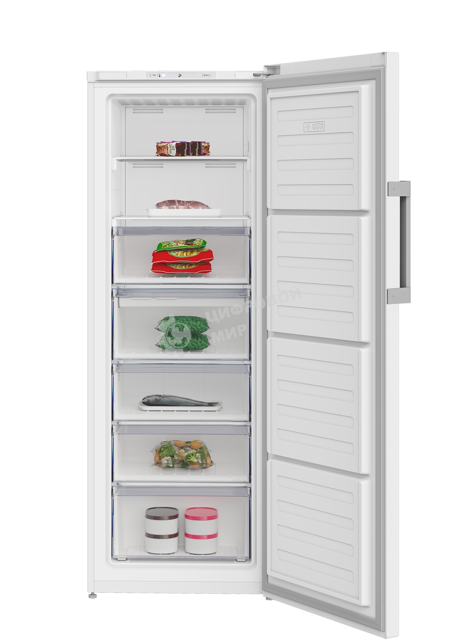 Морозильная камера Beko B1RFNK292W, белый, 255л, 7 ящиков
