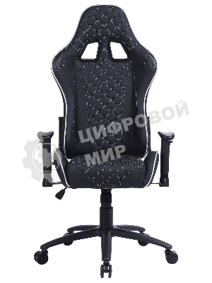 Кресло Cactus CS-CHR-030BLS черный, экокожа, подголовник