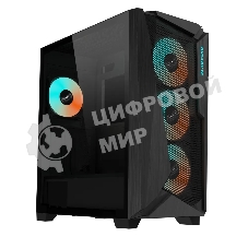 Компьютерный корпус Gigabyte C301 Glass MidTower, ATX, USB-C x1, USB 3.0 x2, Audio I/O, GPU:400мм, черный, TG