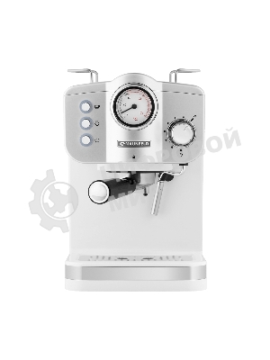 Кофеварка рожковая Maunfeld MF-735WH PRO белый, исп. кофе - молотый, 1.25 л, 1100 Вт, 15 бар