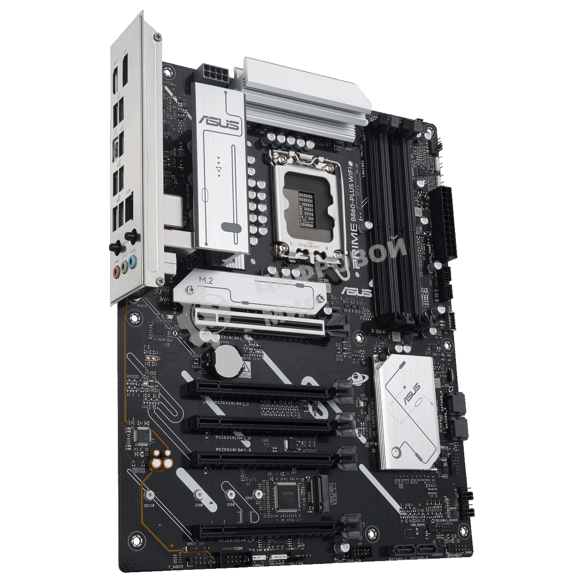 Материнская плата ASUS PRIME B860-PLUS WIFI, LGA 1851, Intel B860, 4xDDR5, 4xSATA, 2xM.2, 1xPCIe 5.0 x16, 4xPCIe 4.0 x16, 2xUSB-C, 4xUSB-A 3.2 Gen 1, 2xUSB-A 3.2 Gen 2, 1xHDMI, 1xDP, 1x2.5Gb LAN, 7.1, ATX