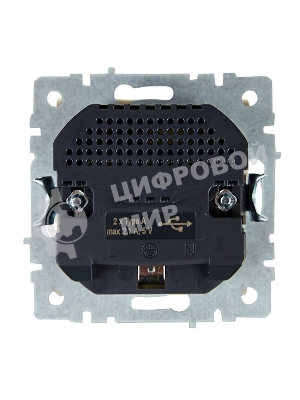 Розетка 1-местная IEK BRITE РЮш10-1-БрКр 16А, с USB A+A 2.1А, с заземлением с защитными шторками, бежевый