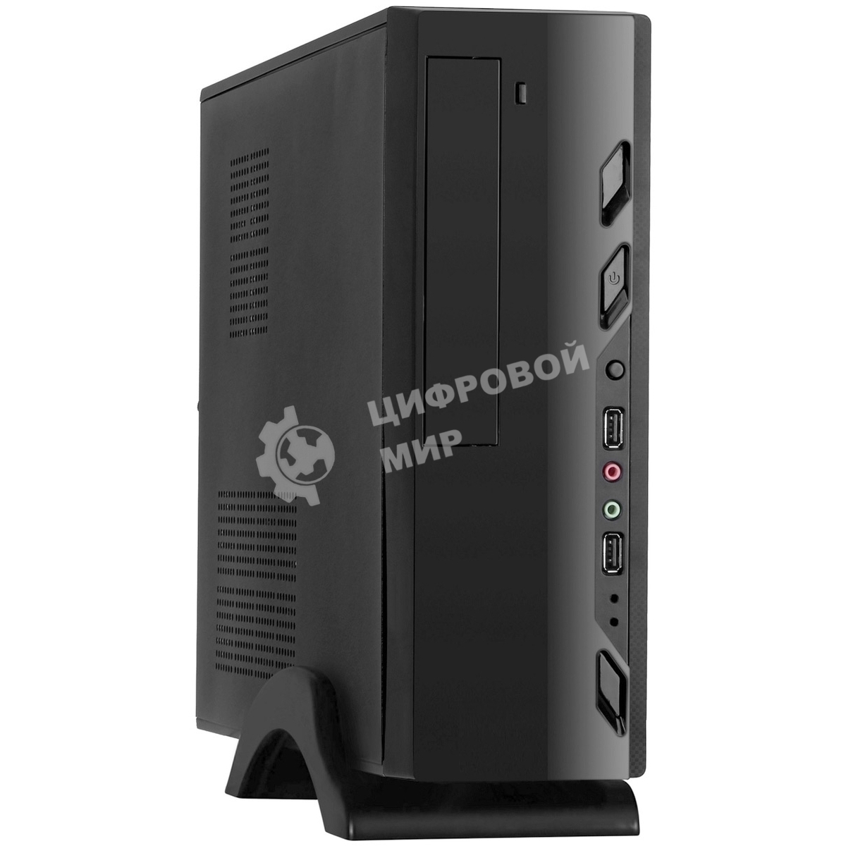 Компьютерный корпус ExeGate EX268696RUS Компьютерный корпус MiniITX ExeGate MI-208 Black, miniITX/mATX, M450, 80мм, 2хUSB, Audio