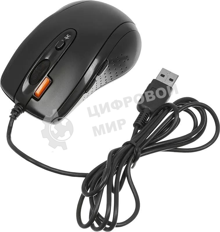 Мышь проводная A4Tech N-70FX черный, 1600 dpi, USB, кнопки - 7