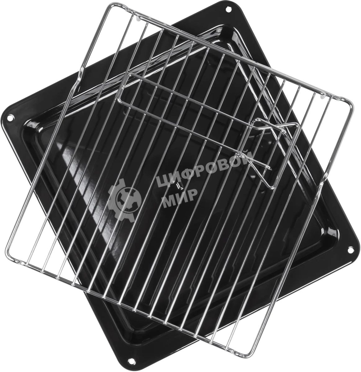 Шкаф духовой электрический Maunfeld EOEC516BG, встраиваемый, 51л, дверца с 2 стеклами, бежевый