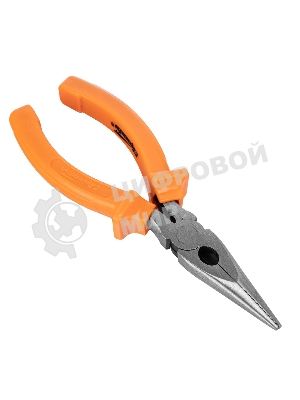 Длинногубцы Sparta Classic, 160 мм, прямые шлифованные, пластмассовые рукоятки