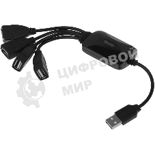 USB-концентратор Buro BU-HUB4-0.3-U2.0-Splitter, USB 2.0, USB 4 порта, USB