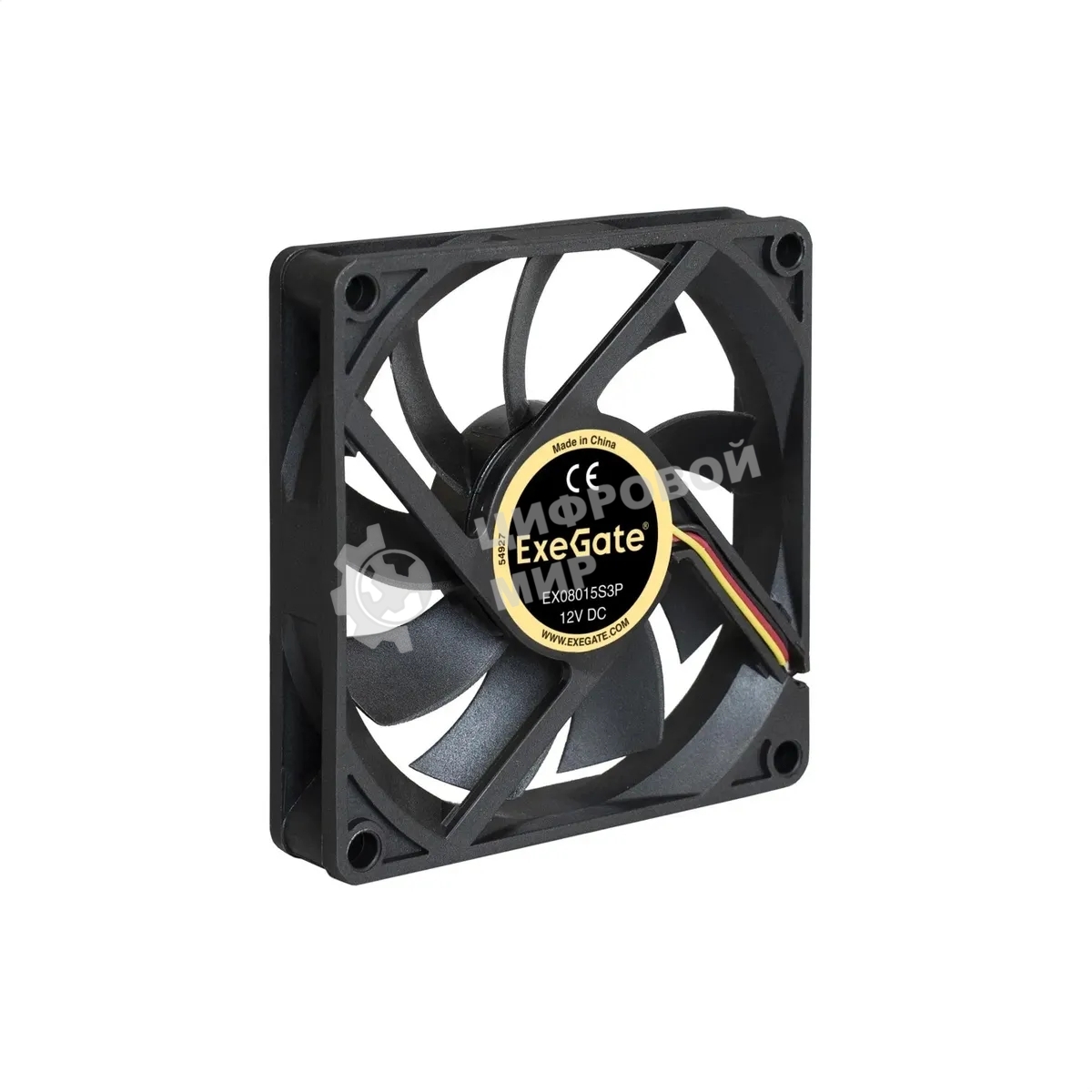 Вентилятор для корпуса ExeGate EX06015S3P черный, 60 мм, 3500 об/мин, 24 дБ, 3 pin