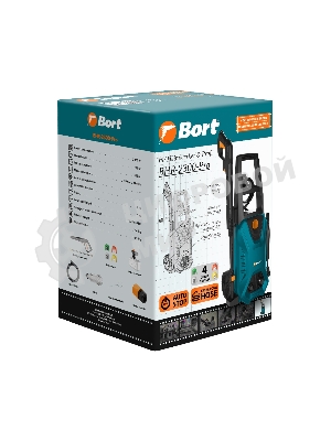 Мойка высокого давления Bort BHR-2300-PRO 93416299 2300 Вт, максимальное давление 170 бар, рабочее давление 130 бар, 8 л/мин, 7.4 кг, набор акссесуаров 10 шт