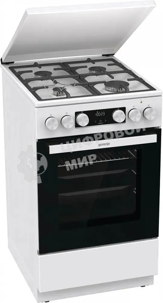 Плита комбинированная Gorenje GK5C42WF-B белый, конфорок 4 газовых, духовка 70 л, 50 см x 85 см x 59.4 см