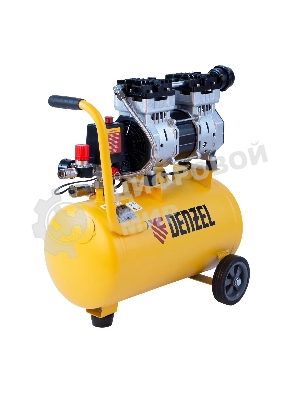 Компрессор Denzel DLS950/24 безмаслянный малошумный 950 Вт, 165 л/мин,ресивер 24 л