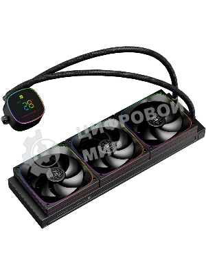 Система жидкостного охлаждения Thermalright Frozen Horizon 360 Digital (360мм, LED temp., Black, ARGB/Fans: 3x120мм, 68.9CFM, 28.2dBA, 2000RPM/Pump height 53.2мм, Rad thickness 27мм/S: 1700, 1200, 1851, 115X, AM5, AM4)