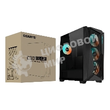 Компьютерный корпус Gigabyte C301 Glass MidTower, ATX, USB-C x1, USB 3.0 x2, Audio I/O, GPU:400мм, черный, TG