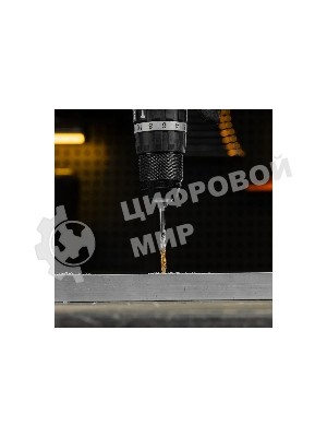 Сверло спиральное по металлу Denzel 5 x 86мм, Р6М5, Golden Tip