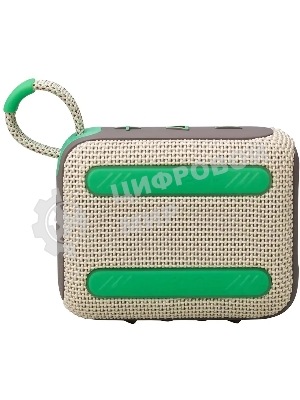 Портативная акустика JBL Go 4 бежевый/зеленый 4.2W 1.0 BT 850mAh