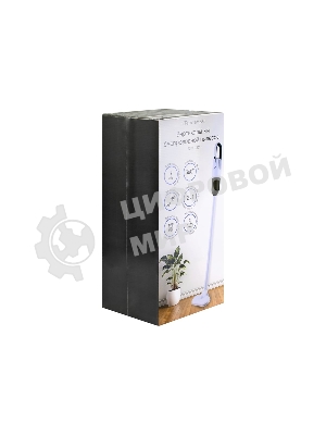 Пылесос вертикальный TENDENZA TZ-VС-305 белый, питание от аккумулятора, 80 Вт, уборка сухая, пылесборник 0,5 л