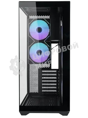 Корпус ATX Eurocase M4801 black, без БП, закаленное стекло 2 стороны