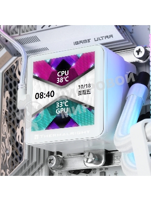 Система жидкостного охлаждения Thermalright Frozen Vision 360 V2 (360мм, LED, White, ARGB/Fans: 3x120мм, 69CFM, 27dBA, 2150RPM/Pump height 60мм, 23dBA, 3000RPM, Rad thickness 27мм/S: 1700, 1200, 1851, 115X, 2011, 2066, AM5, AM4)