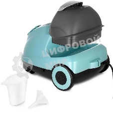 Пароочиститель напольный Kitfort КТ-9187 2000Вт черный/бирюзовый