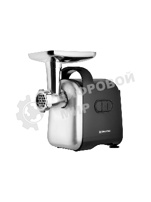 Мясорубка электрическая BRAYER BR1602 чёрный, 2000 Вт, 2.0 кг/мин, реверс, защита от перегрузки, металлический лоток, насадки - 6